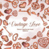Watercolor Vintage Love Elements Graphics Clipart