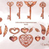Watercolor Vintage Love Elements Graphics Clipart