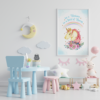 Unicorn Watercolor Graphic Wall Art Room Decor