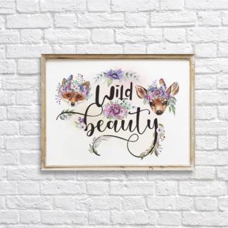 Wild Beauty Graphic Wall Art, Room Decor