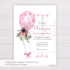 Pink Balloon Birthday Invitation Template