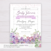 Baby Shower Invitation Template - Honeywort Flowers