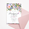 Pastel Flowers Floral Birthday Invitation Template