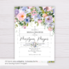 Pastel Flowers Floral Bridal Shower Invitation Template