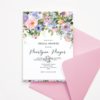Pastel Flowers Floral Bridal Shower Invitation Template