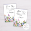 Pastel Flowers Floral Bridal Shower Thank You Card Template