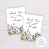 Pastel Flowers Floral Birthday Thank You Card Template