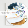 Blueberry Cupcake with Flowers Wall Art
