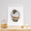Cookies and Cream Cupcake with Flowers