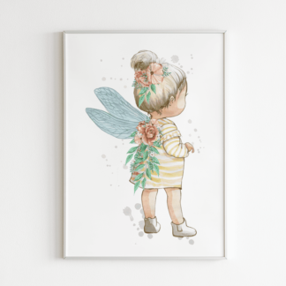 Little Fairy with Blush Flowers