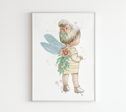 Little Fairy with Blush Flowers