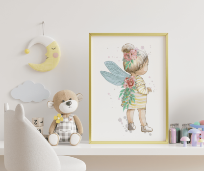 Little Fairy with Blush Flowers