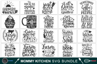 Mommy Kitchen Quotes SVG Design Bundle