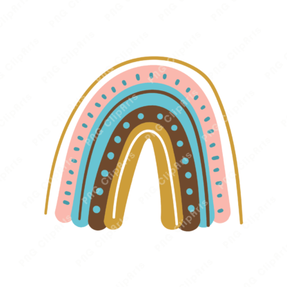 Boho Rainbow Clipart