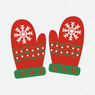 Christmas Gloves Clipart