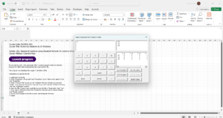 Cramer's Rule Numerical Solutions Linear Equations Microsoft Excel Program Template VBA Userform