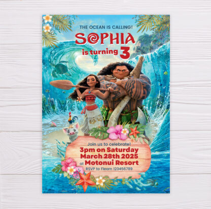 Moana Invitation