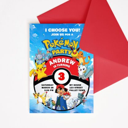 Pokemon Invitation Template