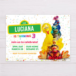 Sesame Street Invitation