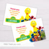 Sesame Street Thank You Card
