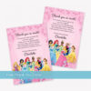 Disney Princess Thank You CardTemplate in Canva