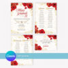 Red Royal Debut Invitation Template in Canva